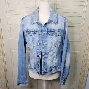 Jean Jacket By d.jeans Denim Blue Size Large